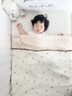 睡眠北鼻豆豆毯嬰兒夏季紗布蓋毯薄款抱毯安撫寶寶新生紗布被子兒童夏涼被 120*100cm-星語(yǔ)心月貝殼邊蓋毯 （反面奶茶色豆絨） 曬單實(shí)拍圖