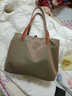 古森奴簡(jiǎn)約文藝復古風(fēng)牛津布女包情人節輕便手提包托特包尼龍單肩包大包 20-201710-1卡其色小號 可裝A4 曬單實(shí)拍圖