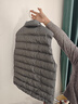 黑冰男款防風(fēng)保暖輕薄內膽鵝絨600蓬立領(lǐng)羽絨馬甲 FDE8133 銀灰 XL 曬單實(shí)拍圖