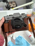攝侶富士xt30三代手柄保護套xt50x100vi手柄皮套xe5xt5相機包xm5底座xt30二代皮殼快拆腕帶肩帶配件 XT30三代/二代咖啡色手柄真皮套+墊肩牛皮肩帶 曬單實(shí)拍圖