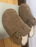 LINBUXAN踩屎感厚底勃肯鞋女冬季外穿2025新款包頭半拖鞋毛毛懶人一腳蹬女 卡其【升級款】 37 曬單實(shí)拍圖