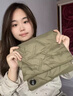 石墨烯熱敷專(zhuān)用熱水袋無(wú)水充電款暖手袋可插手膝蓋腰女電熱寶 軍綠 曬單實(shí)拍圖