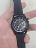 男士手表時(shí)尚新款潮流休閑防水日歷學(xué)生高顏值帥氣炫酷男款石英表 6316銀殼黑面黑帶 曬單實(shí)拍圖
