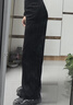 SIINSIIN【楊冪同款】6.0Pro直筒褲女秋冬款黑色褲子顯瘦瑜伽褲加絨闊腿褲 曬單實(shí)拍圖