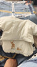 童泰（TONGTAI）嬰兒半背衣秋冬純棉夾棉新生兒衣服和尚服滿(mǎn)月服上衣卡其52cm 曬單實(shí)拍圖