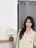 韓姿朵日系甜美可愛(ài)小豬高級感豹紋睡衣女生春秋純棉長(cháng)袖全棉時(shí)尚家居服 C4775 M 曬單實(shí)拍圖