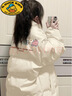 G.duck12女大童羽絨服外套秋冬少女13高初中學(xué)生14加厚棉衣女孩15歲棉服 米色【棉服】 170 80 M 曬單實(shí)拍圖