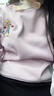 羅蒙品牌精修棉套頭衛衣女 2026秋冬新款卡通刺繡加絨休閑外穿上衣 粉色寶寶絨 2XL 建議115-140斤 曬單實(shí)拍圖