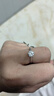 DR官方莫桑石戒指情侶對戒求婚結婚訂婚鉆石戒指女刻字pt950 經(jīng)典款女戒/1克拉 曬單實(shí)拍圖