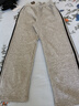 啄木鳥(niǎo)運動(dòng)褲女春秋新款條紋休閑直筒闊腿高腰大碼顯瘦褲子女 灰色 L 曬單實(shí)拍圖