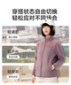 雪中飛（SNOWFLYING）外套女加絨百搭休閑時(shí)尚防風(fēng)立領(lǐng)加厚奧粒絨上衣  粉紫色加絨 M 曬單實(shí)拍圖