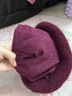 羅蒙毛線(xiàn)帽子女士中老年冬季加絨加厚保暖護耳針織帽防風(fēng)防寒送媽媽 酒紅【帽子加圍巾】 曬單實(shí)拍圖