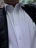 加絨加厚保暖防寒冬季彈力長(cháng)袖襯衫男士商務(wù)休閑職業(yè)通勤日常襯衣 白色 加絨 彈力襯衫 2XL 41【建議135-145斤】 曬單實(shí)拍圖