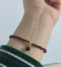 進(jìn)口紫牙烏石榴石燈泡手鏈美國14K金包金強光多切面手串生日禮物 切面石榴石吊墜款手鏈 曬單實(shí)拍圖