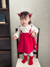 班喜迪女童連衣裙春裝2026新款洋氣寶寶背帶公主裙周歲禮服過(guò)年裙子春秋 紅色 80 曬單實(shí)拍圖