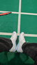 李寧（LI-NING） 新款羽毛球鞋刀鋒MAX變色龍全能王耐磨減震防滑男女款訓練運動(dòng)鞋 貼地飛行3LITE 棉花糖 41 (255mm) 曬單實(shí)拍圖