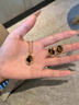 TFY美拉德虎眼石項鏈女款2025新款秋冬耳釘套裝輕奢高級感高檔毛衣鏈 吊墜項鏈+耳釘 曬單實(shí)拍圖