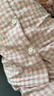 無(wú)印良品（MUJI）[自營(yíng)限定款]女士無(wú)側縫 雙層紗織睡衣  軟棉棉內衣 淺粉色格紋 M 曬單實(shí)拍圖