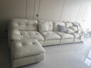 法蒂瑪2025新款高端現代輕奢奶油風(fēng)實(shí)木帆船真頭層牛皮沙發(fā)橫客廳不靠墻 3.72米四人位+腳踏 S級細摔頭層牛皮 曬單實(shí)拍圖