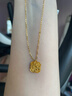 周六福爆閃方糖黃金項鏈吊墜生日禮物計價(jià)A0613172 約4.15g 40+5cm 曬單實(shí)拍圖
