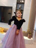 瑞米舒女童晚禮服大童高端輕奢小眾女孩生日公主裙兒童主持人鋼琴演出服 紫色 140 曬單實(shí)拍圖