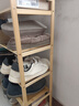 絲竹閣 家用門(mén)口鞋架實(shí)木落地置物架簡(jiǎn)易收納鞋柜多層玄關(guān)放鞋客廳儲物 5層80長(cháng)(原色平板) 曬單實(shí)拍圖