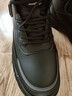 奧康（Aokang）棉鞋男冬季加絨保暖羊毛牛皮休閑中幫鞋馬丁靴 黑色  43   曬單實(shí)拍圖