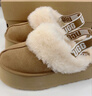 UGG秋季女士包頭厚底LOGO松緊帶休閑懶人毛毛鞋 1113474 CHE | 栗色 39 39碼及以下建議拍大一碼 曬單實(shí)拍圖