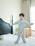巴拉巴拉童裝兒童睡衣套裝男童家居服2026新款春裝純棉翻領(lǐng)親膚睡褲舒適潮 銀河灰色00322 130 曬單實(shí)拍圖