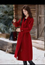 白鹿語(yǔ)全羊毛雙面呢大衣25新年紅氣質(zhì)名媛風(fēng)大翻領(lǐng)長(cháng)款外套女 法國紅 M 曬單實(shí)拍圖