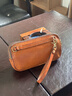 ANDSEEYOU品牌 手拎包男 真皮商務(wù)手拿包 大容量牛皮手包 拉鏈手機包收納包 落日黃 曬單實(shí)拍圖