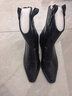 森達時(shí)裝靴女子年氣質(zhì)尖頭粗跟休閑短靴ZTE13DZ4 黑色 35 曬單實(shí)拍圖