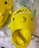 LATE TIME鯊魚(yú)兒童拖鞋夏男孩可愛(ài)卡通軟底防滑涼拖鞋嬰幼兒寶寶洞洞鞋女夏 黃色【綁帶】 內長(cháng)14cm 140碼 曬單實(shí)拍圖