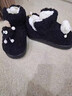 貓力高幫棉拖鞋女包跟冬季2025新款室內家居毛毛加絨厚底保暖棉鞋外穿 黑色 【可愛(ài)煤球】 38-39 適合37-38 曬單實(shí)拍圖