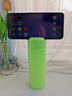 隨手塑玻杯手機支架玻璃杯防燙泡茶杯子簡(jiǎn)約辦公防摔便攜式水杯 綠色 400ml 曬單實(shí)拍圖