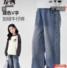 左西女童加絨褲子2025新款秋冬款兒童保暖牛仔褲女孩長(cháng)褲 牛仔色 140 曬單實(shí)拍圖