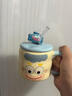 栢啟歆可愛(ài)呆萌小丑馬克陶瓷杯創(chuàng  )意搞怪杯子陶瓷帶蓋勺送男女生新年禮物 藍色小丑杯【蓋+勺+吸管+禮盒】 曬單實(shí)拍圖