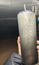 星巴克（Starbucks）保溫杯790ml不銹鋼吸管杯咖啡杯冷飲杯泡茶杯男女圣誕禮物 曬單實(shí)拍圖