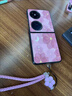 機旺馬 適用華為P50Pocket手機殼折疊屏新款星光茶花皮質(zhì)高檔氣質(zhì)帶掛繩PocketS/2全包防摔保護套 磨砂黑-A星光暗紫茶花+紫色五葉草掛繩 華為 POCKET 2 曬單實(shí)拍圖