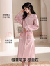已朵100%純棉睡袍女秋冬季長(cháng)袖全棉日式酒店浴袍睡裙女士浴衣家居服 曬單實(shí)拍圖