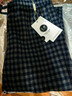 定原藏青色毛呢格子闊腿褲女秋冬2025新款今年流行休閑褲復古直筒褲子 8863藏青色【加絨款】 S /26【建議85-95斤】 曬單實(shí)拍圖