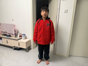 斐樂(lè )FILA兒童棉服2026年春新款男童仿羊羔絨連帽外套新年款拜年服 傳奇紅-RD 160 曬單實(shí)拍圖