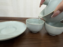 青澹墨雅 天青汝窯 茶具蓋碗冰裂釉三才蓋碗景德鎮手工陶瓷禮盒裝 落月蓋碗160ml 曬單實(shí)拍圖