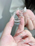 HR赫蓮娜蒹葭足銀情侶款戒指女男小眾設計對戒生日紀念日送女友禮物 S999「蒹葭白露」情侶對戒+禮盒 曬單實(shí)拍圖