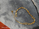 中國黃金（CHINA GOLD）雙層滿(mǎn)天星黃金手鏈女999足金新年情人節禮物送女朋友老婆 金重約2.5g【足金手鏈】 曬單實(shí)拍圖
