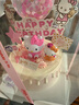 知印春季踏青表白送禮情侶女神限定生日蛋糕禮物同城配送動(dòng)物淡奶油 粉色浪漫哈嘍kt貓 6英寸（適合1-3人） 曬單實(shí)拍圖