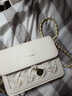 京川旭斜挎包鏈條包流行小包包女2026秋冬新款小眾單肩小方包情人節禮物 米白色 曬單實(shí)拍圖