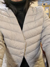 鴨鴨（YAYA）輕薄羽絨服女短款休閑內膽薄款冬季內搭保暖新國標外套KX 淺灰色 L 曬單實(shí)拍圖