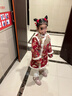 G.duck小黃鴨拜年服女童漢服旗袍裙冬季加厚兒童過(guò)年衣服女寶寶國風(fēng)唐裝 圖片色 130 建議7~8歲【120-130cm】cm 曬單實(shí)拍圖