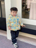迪士尼（Disney）童裝男童2025新款兒童加厚棉服嬰兒保暖外套寶寶洋氣羽絨棉棉衣潮 黃色 90 曬單實(shí)拍圖